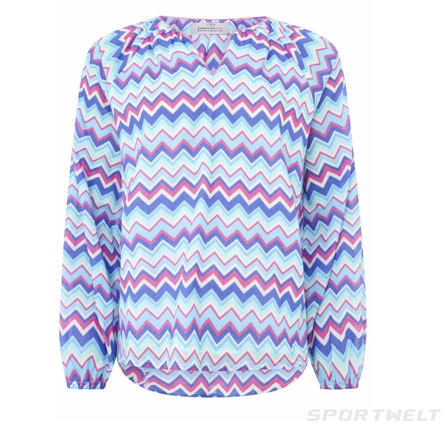 Zwillingsherz Bluse Colorful Zickzack