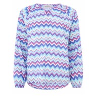 Zwillingsherz Bluse Colorful Zickzack